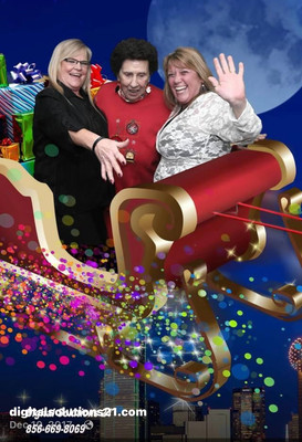 Holiday Photobooth/ Green screen photobooth/ digital Christmas background